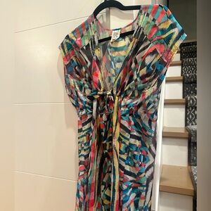 Becca by Rebecca Virtue multi colored cover up XS